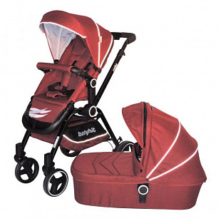 Коляска BabyHit Cube (Linen Red)
