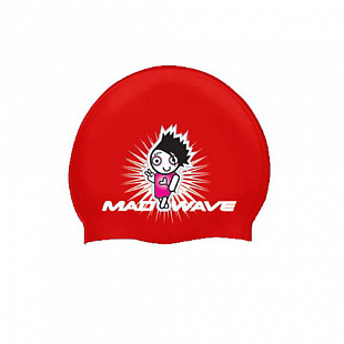 Шапочка для бассейна (плавания) детская Mad Wave Cute Junior red