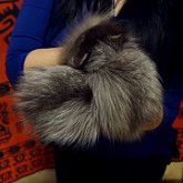 Варежки меховые женские