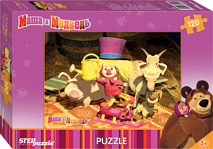 Пазлы Step Puzzle 120 "Маша и Медведь" 75112