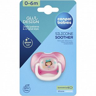 Пустышка Canpol babies Toys Силиконовая Симметричная 0-6 мес. (23/291) pink
