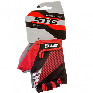 Велоперчатки STG С защитной подкладкой Х87912 Red/Black