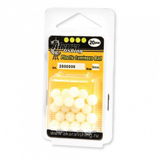 Шар пластиковый фосфорный Akara 2800008 8 мм white