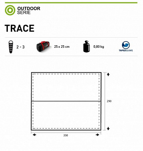 Тент Trimm Trace 290x350 см green