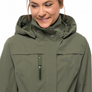Пальто женское Jack Wolfskin Kimberley Coat woodland green