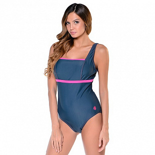 Купальник спортивный женский Mad Wave Actuale gray/pink