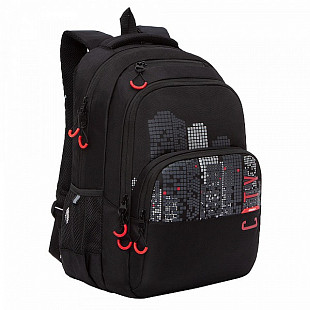 Рюкзак школьный GRIZZLY RU-130-4 /1 black/red