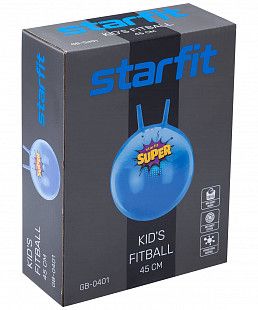 Фитбол детский Starfit GB-406 45 см с рожками антивзрыв blue 