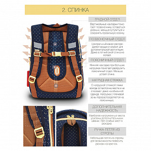 Рюкзак школьный GRIZZLY RAf-192-6 /1 blue