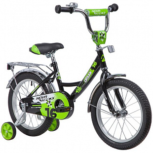 Велосипед Novatrack Urban 16" (2019) Black/Green 163URBAN.BK9
