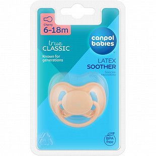 Пустышка Canpol babies Nude Латексная Круглая 6-18 мес. (23/224_cre) cream