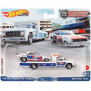 Машинка Hot Wheels Premium Team Transport Set ’72 Plymouth Cuda FC (FLF56 HCR40)