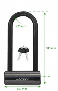 Замок Force U-lock 49142 black/grey