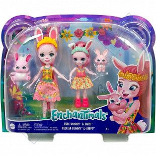 Кукла Enchantimals Сестрички с питомцами Бри и Беделия Кроля (HCF79 HCF84)