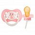 Пустышка Canpol babies Cute Animals Латексная Круглая 6-18 мес. (22/594) pink