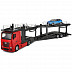 Автовоз Bburago Mercedes Benz Actros + машинка Bburago Ford Renault Captur (18-31456/18-31457) red