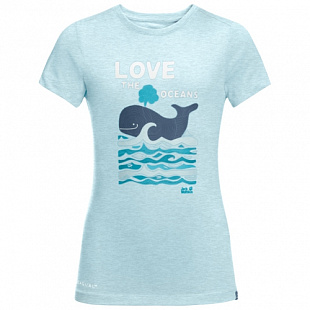 Футболка детская Jack Wolfskin Ocean T Kids gulf stream