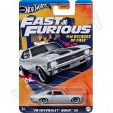 Машинка Hot Wheels Fast & Furious 70 Chevrolet Nova SS (HNR88 HRW42)