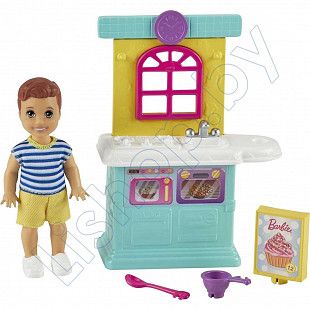 Кукла ​Barbie Skipper Малыш и кухня (GRP16)