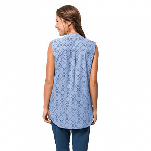 Рубашка женская Jack Wolfskin Sonora Maori Sleeveless W shirt blue all over