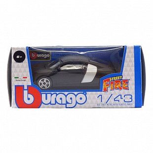 Машинка Bburago 1:43 Audi R8 (18-30000/18-30158) black