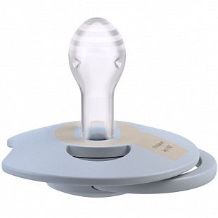 Пустышка силиконовая 0-3 мес. симметричной формы, динамическая LOVI PRIME Baby Blue (34/416)