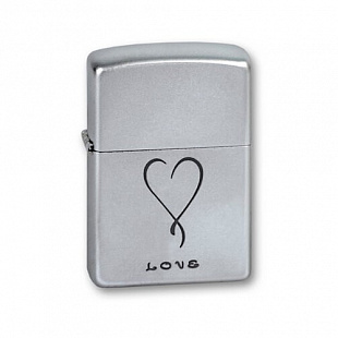 Зажигалка Zippo Z205LOVE silver