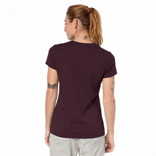 Футболка женская Jack Wolfskin Brand T Women burgundy