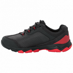 Полуботинки мужские Jack Wolfskin Rock Hunter Texapore Low M black / red