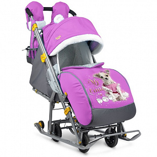 Санки-коляска Nika Детям 7-2 Dog НД7-2 purple
