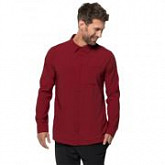 Рубашка мужская Jack Wolfskin Jwp Ls Shirt M dark lacquer red