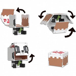 Фигурка Minecraft Flippin' Figs с трансформацией 2в1 Panda + Cake (HTL43 HTL48)