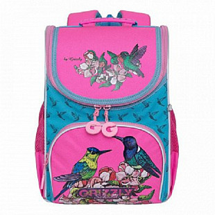 Рюкзак школьный GRIZZLY RAm-084-3 /1 light blue/honeysuckle