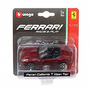 Коллекционная машина Bburago 1:64 Ferrari California T (Open Top) (18-56000) red