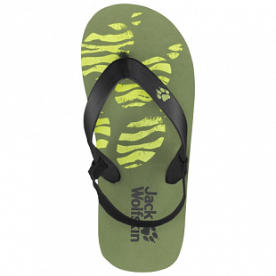 Вьетнамки детские Jack Wolfskin Eezy K khaki / lime