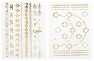 Набор тату-арт Bondibon Eva Moda.Золото и серебро BB2400