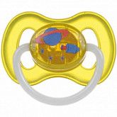 Пустышка Canpol babies Космическая Латексная Круглая 6-18 мес Светящееся колечко 23/222_yel Yellow