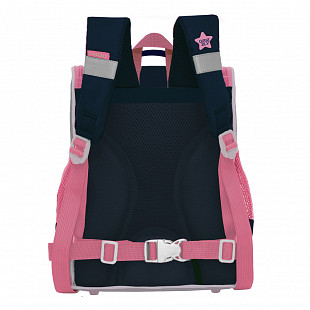 Рюкзак школьный с мешком GRIZZLY RAm-184-2 /2 dark blue/pink