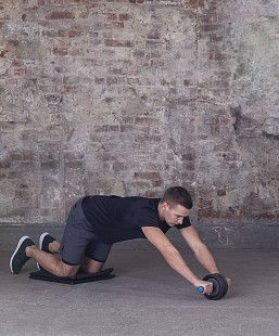 Ролик для пресса широкий Starfit Core RL-106 black/dark blue