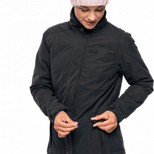 Пальто женское Jack Wolfskin Madison Avenue Coat phantom