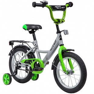 Велосипед Novatrack Vector 14" (2019) Silver/Green 143VECTOR.SL9