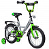 Велосипед Novatrack Vector 14" (2019) Silver/Green 143VECTOR.SL9