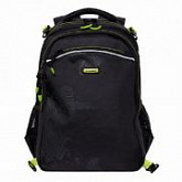 Рюкзак школьный GRIZZLY RB-056-1 /1 black/light green