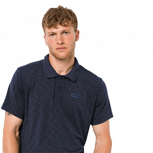Рубашка поло мужская Jack Wolfskin Travel Polo Men night blue