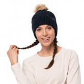 Шапка женская Jack Wolfskin Narita Pompom Cap Women midnight blue