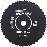 Диск пильный по металлу Wortex 89x1 см 80 зубьев HSS080M00009