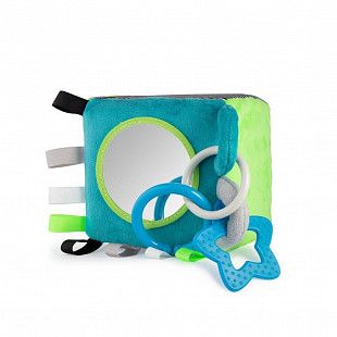 Мягкая игрушка Canpol babies  Soft Sensory Cube  BEARS с погремушкой 3м+ (68/073_grey) grey