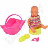 Кукла Simba Mini New Born Baby с аксессуарами 12 см. (105039806) pink