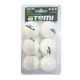 Мячи для настольного тенниса Atemi 3* ATB302 (6шт)
