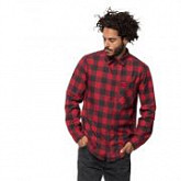 Рубашка мужская Jack Wolfskin Red River Shirt red lacquer checks